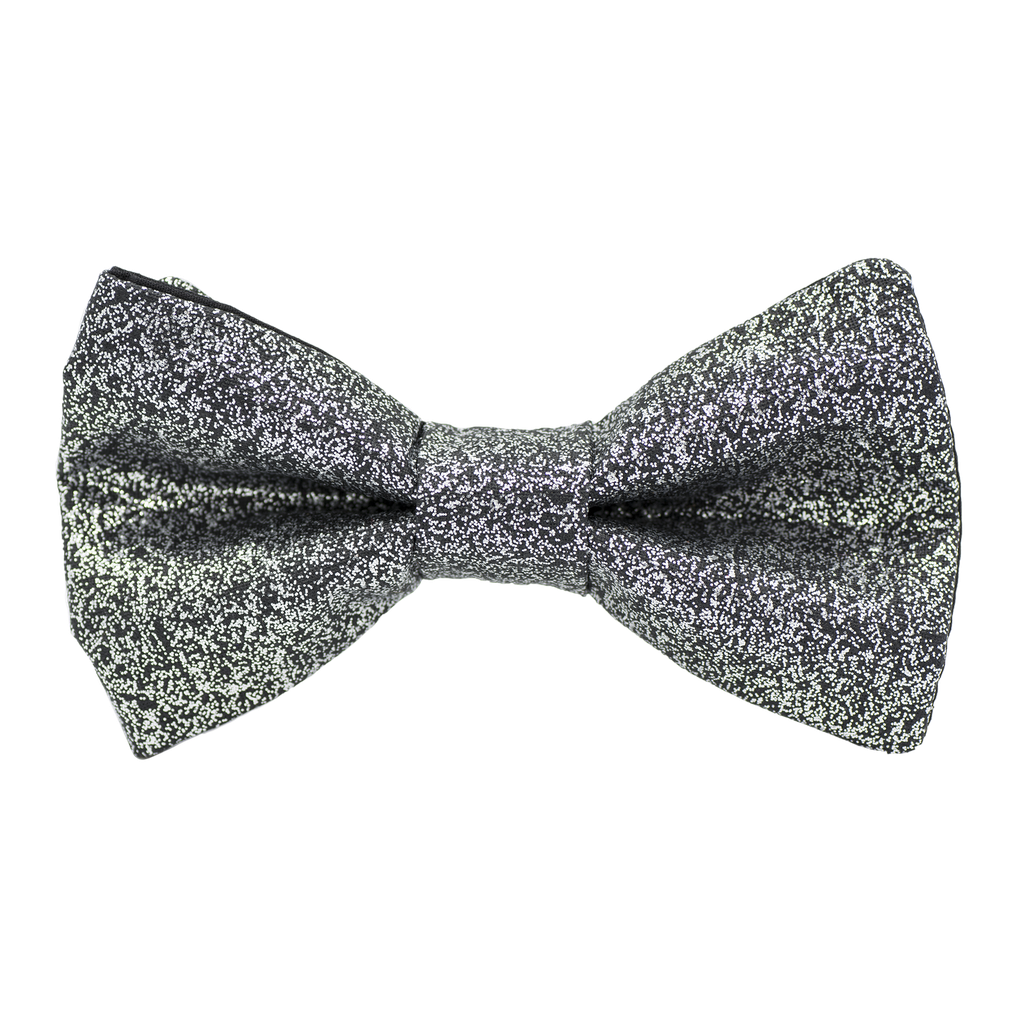 Noeud papillon "Big Bang" paillettes argentées