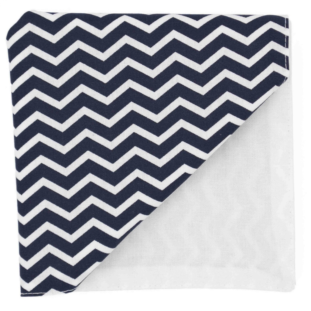 Pochette "Little Waves" rayures bleu marine