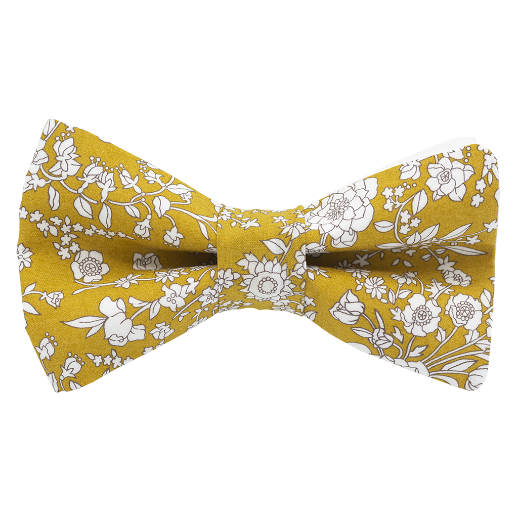 Noeud papillon Liberty "Summer Blooms" or