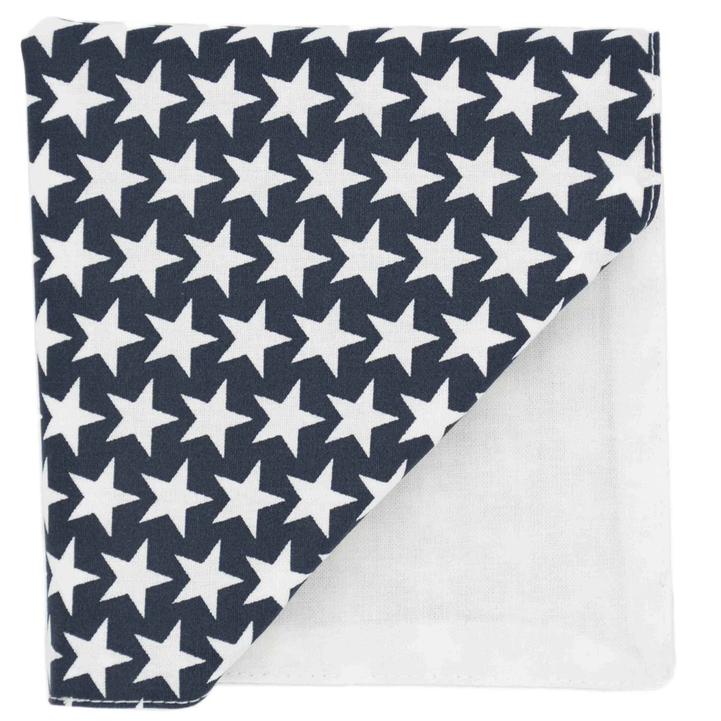 Pochette "California" étoiles blanches sur fond bleu marine