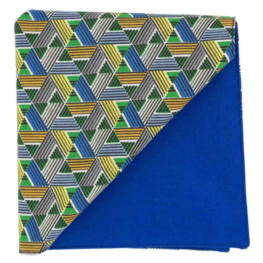 Pochette japonais "Kaléidoscope" bleu