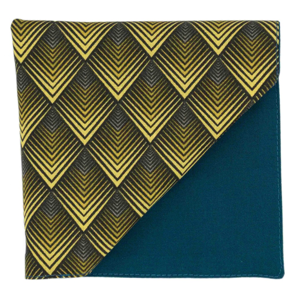 Pochette japonais "Géométrique" jaune