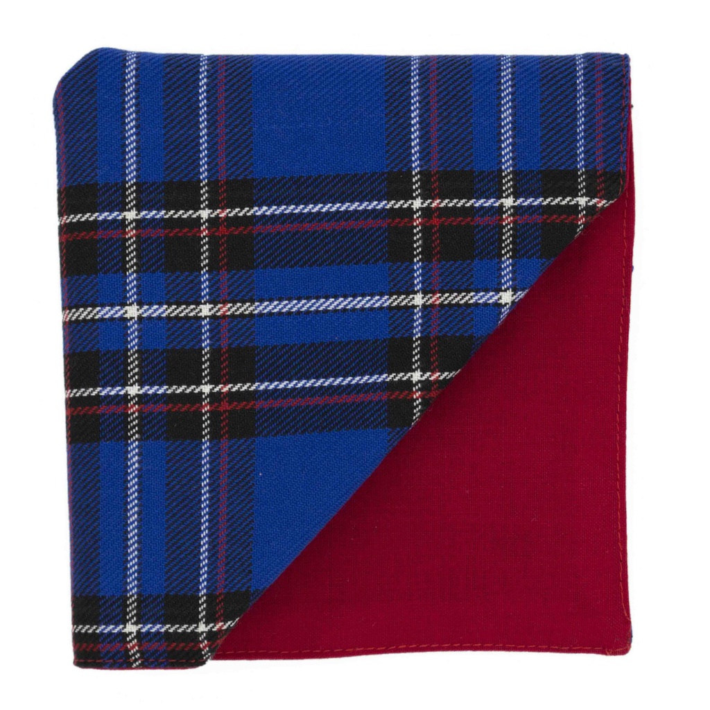 Pochette Tartan bleu roi "Mary Poppins"
