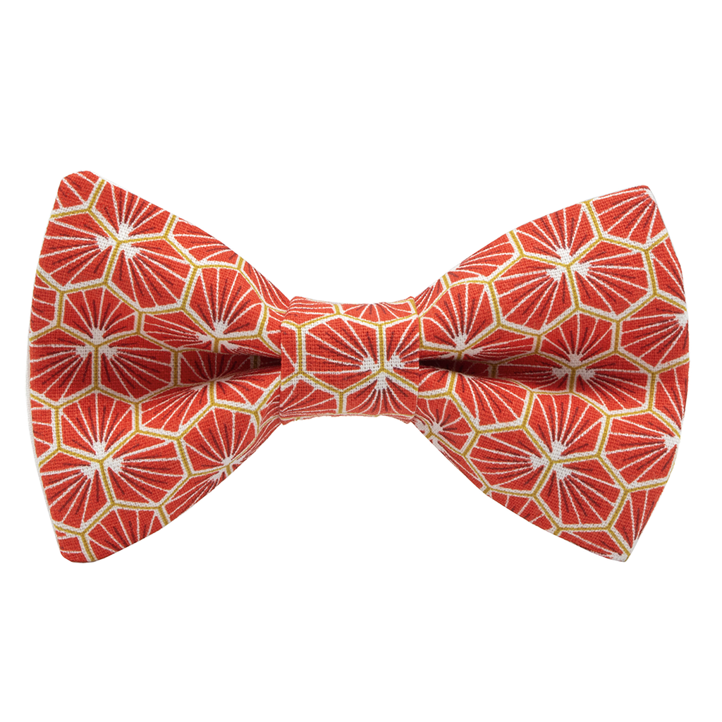 Noeud papillon japonais "Polygone" rouge