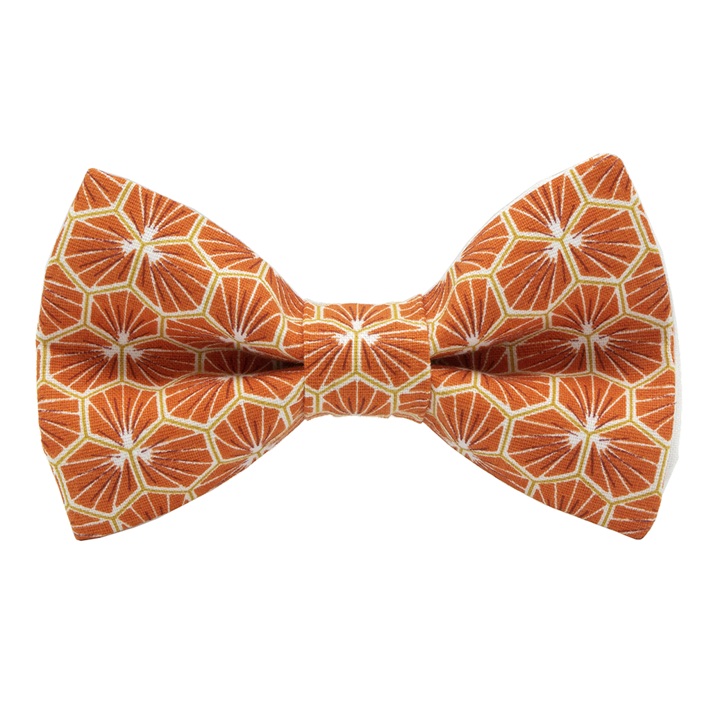 Noeud papillon japonais "Polygone" orange