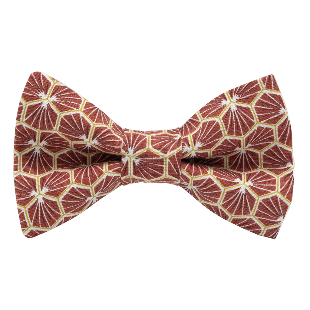 Noeud papillon japonais "Polygone" bordeaux