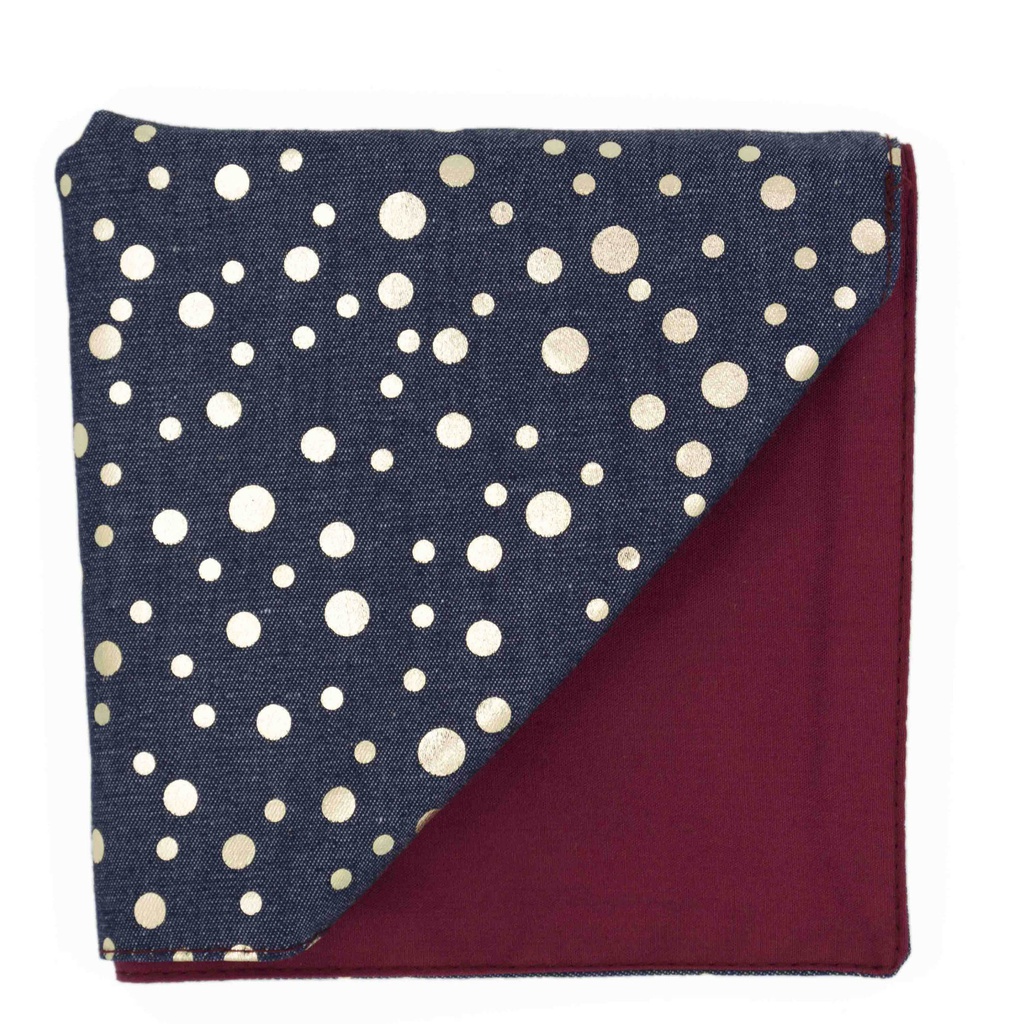 Pochette jean "Bubble Star" ronds dorés