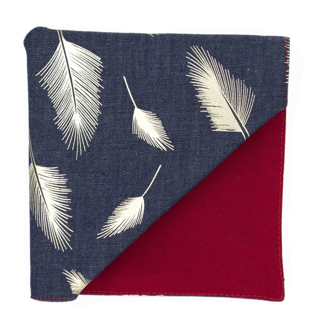 Pochette jean "Vif d'or" plumes dorées
