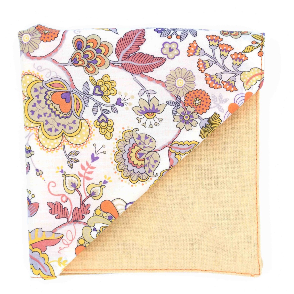 Pochette Liberty "Mabelle" jaune pastel