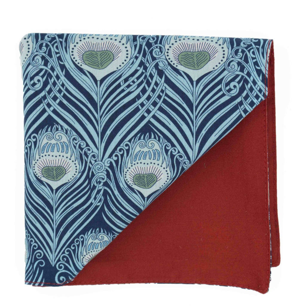 Pochette Liberty "Caesar" bleu foncé