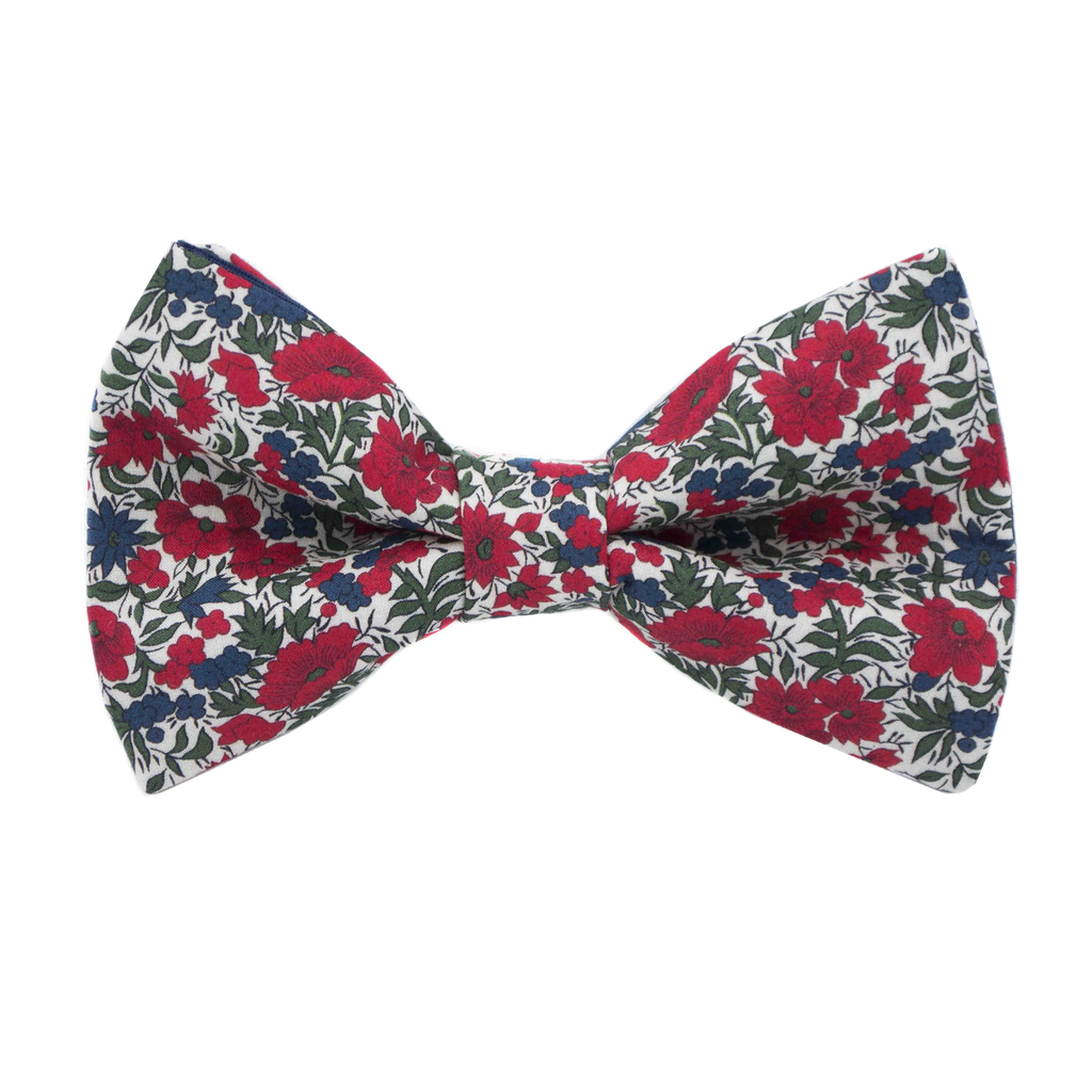 Noeud papillon Liberty "Rosalind" rouge
