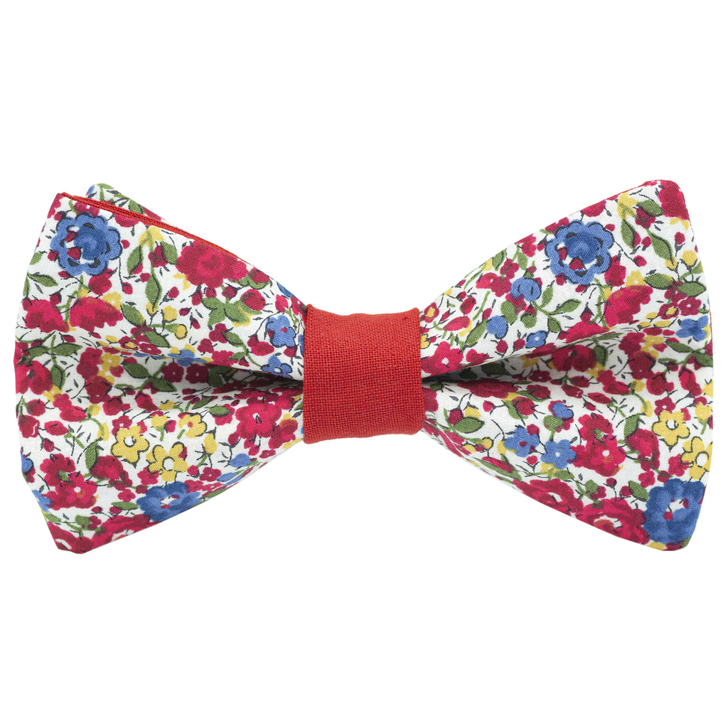 Noeud papillon Liberty "Emma and Georgina" rouge bague rouge