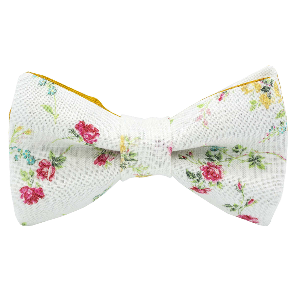 Noeud papillon Liberty lin "Elizabeth Conway" blanc cassé