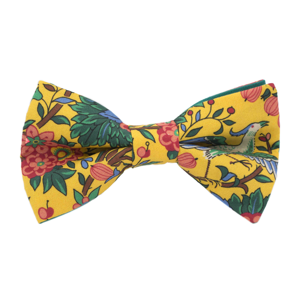 Noeud papillon Liberty "Dante's Paradise" moutarde