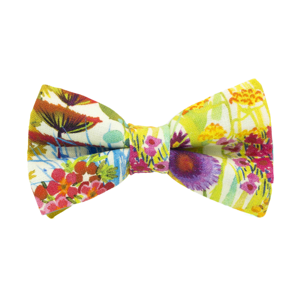 Noeud papillon Liberty lin "Tresco" jaune