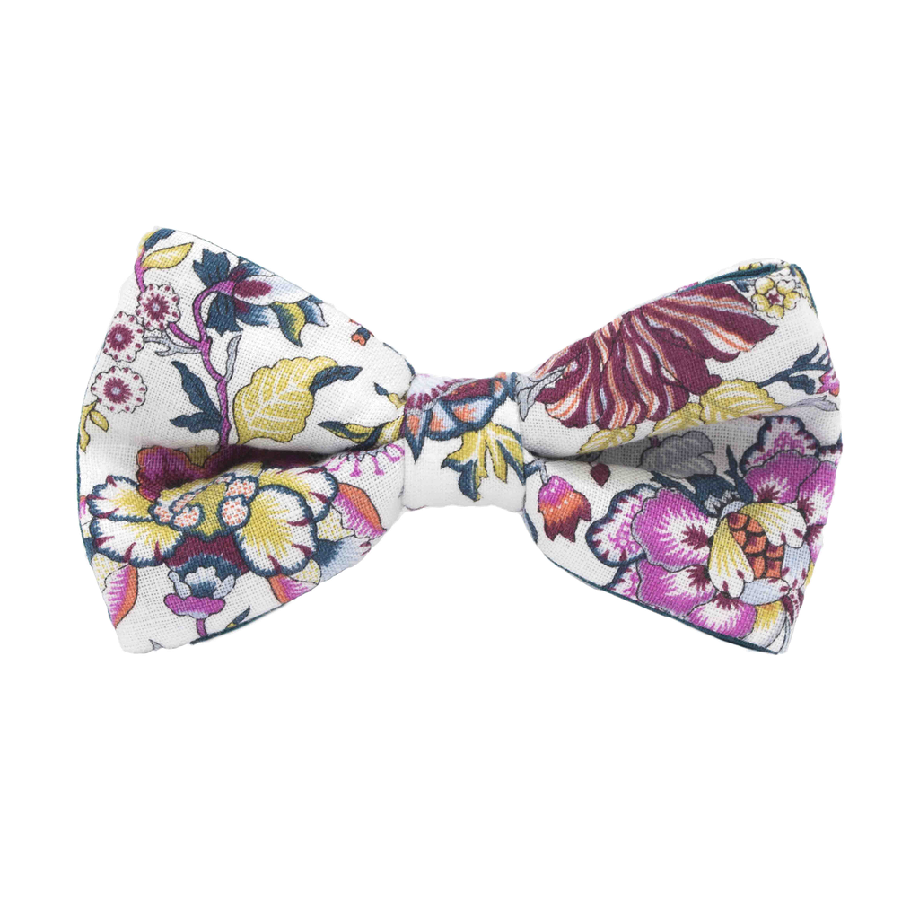 Noeud papillon Liberty lin "Christelle" rose
