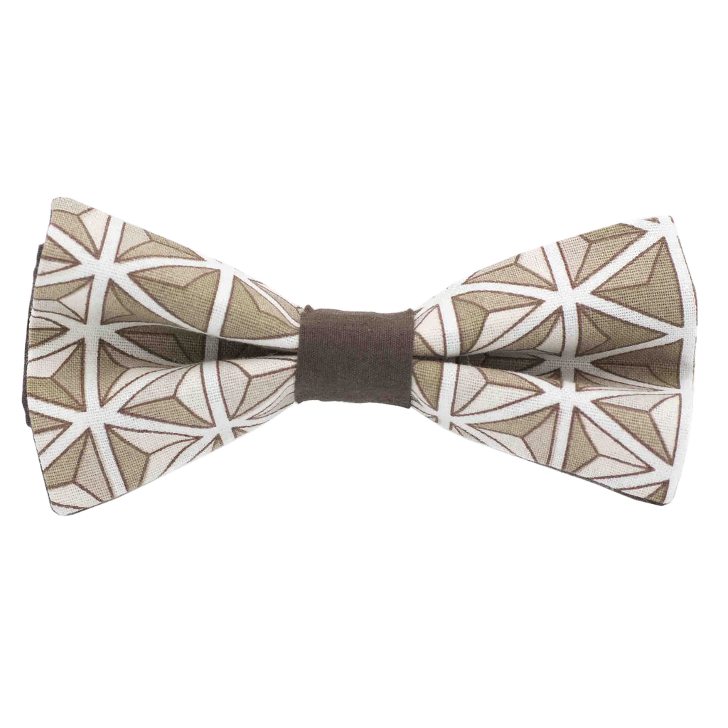 Noeud papillon japonais "Prisme" marron
