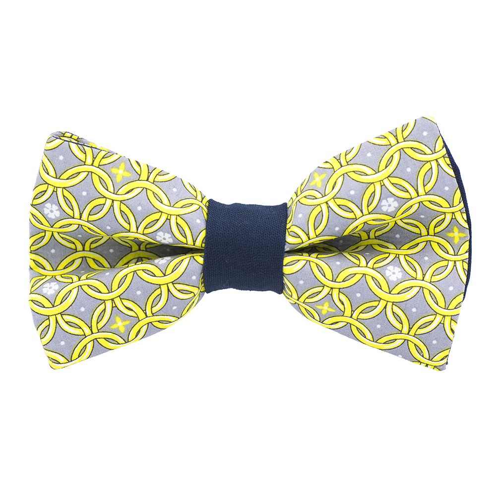 Noeud papillon Liberty "Thomas David" jaune
