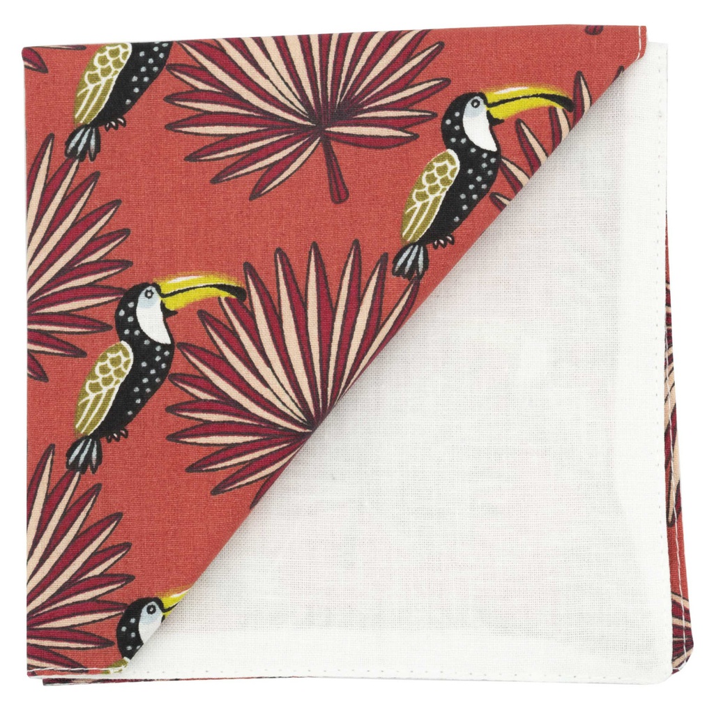 Pochette "Toucans & Paradise" rouge
