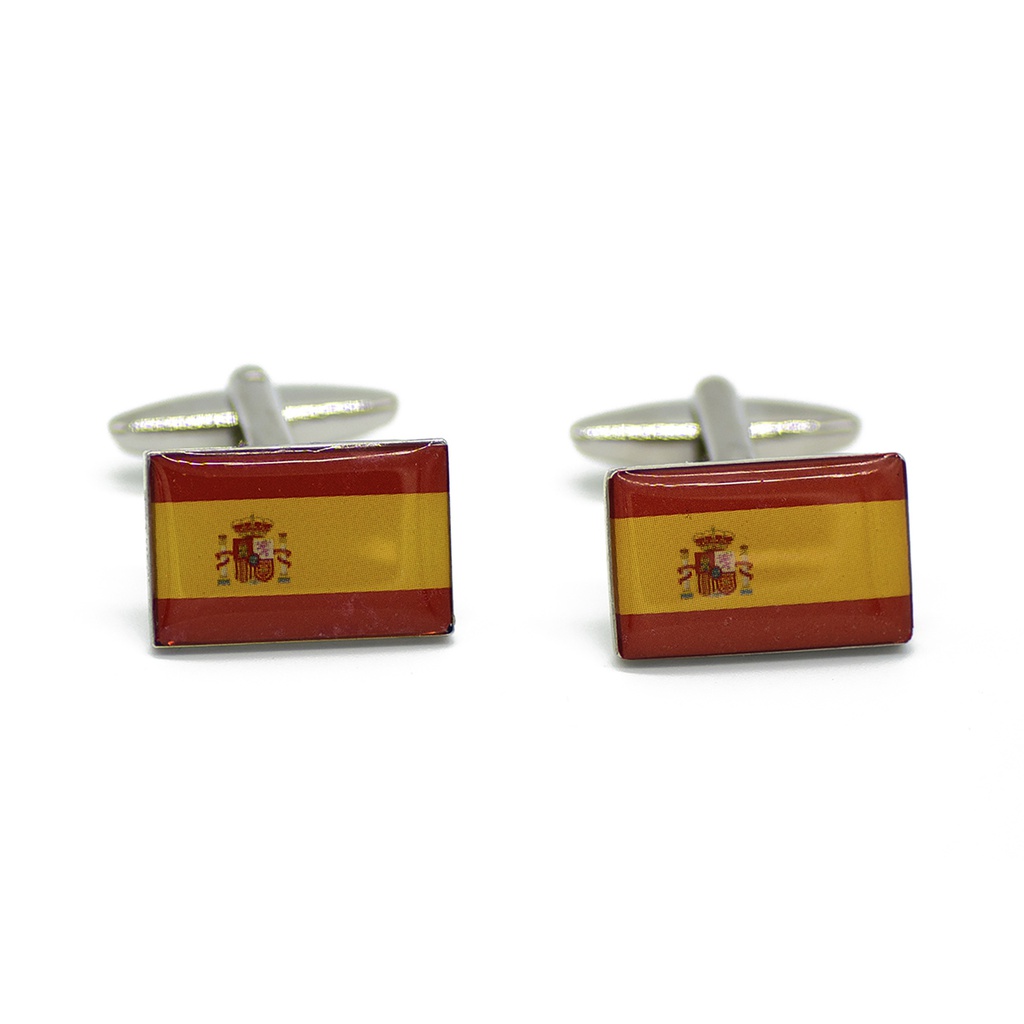 Boutons de manchettes "Drapeau Espagnol"