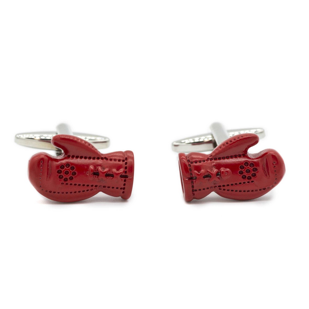 Boutons de manchettes "Gants de boxe rouge"