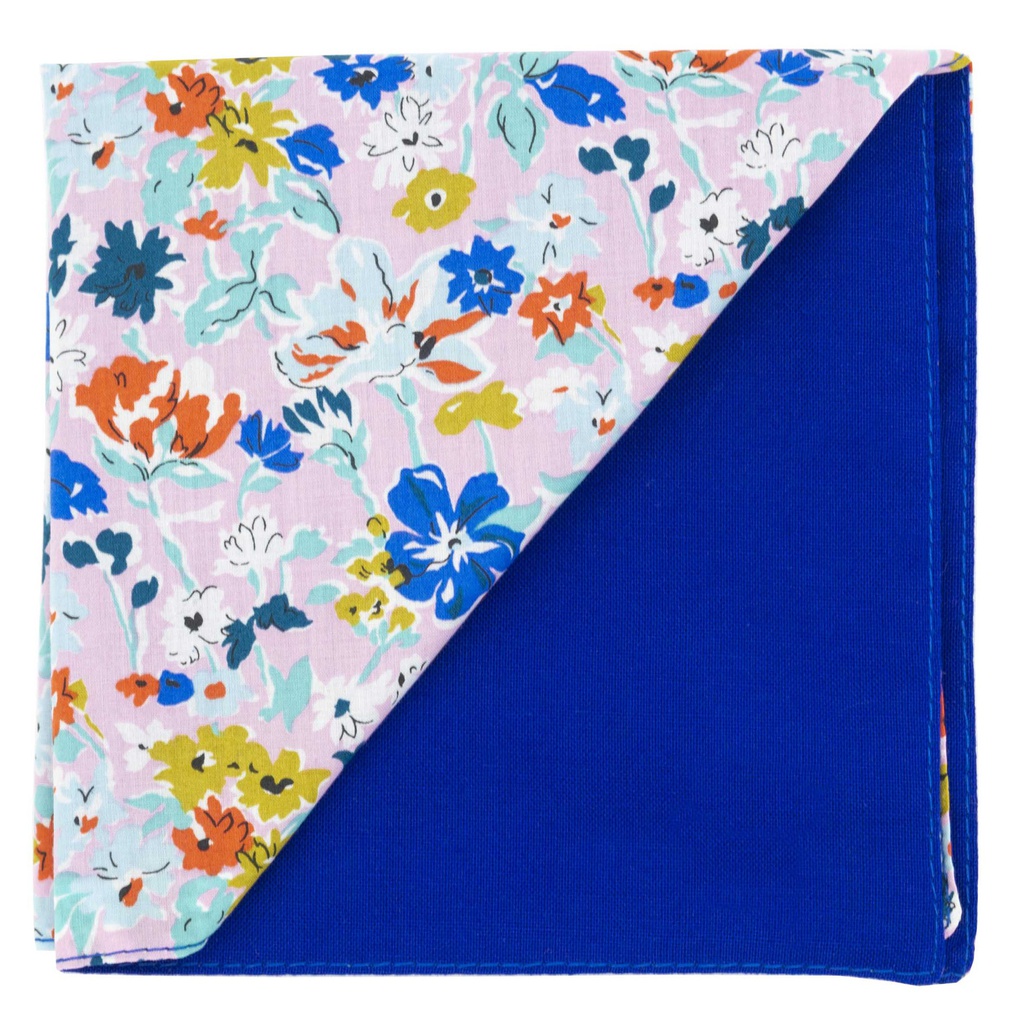Pochette Liberty "California Bloom" rose & bleu