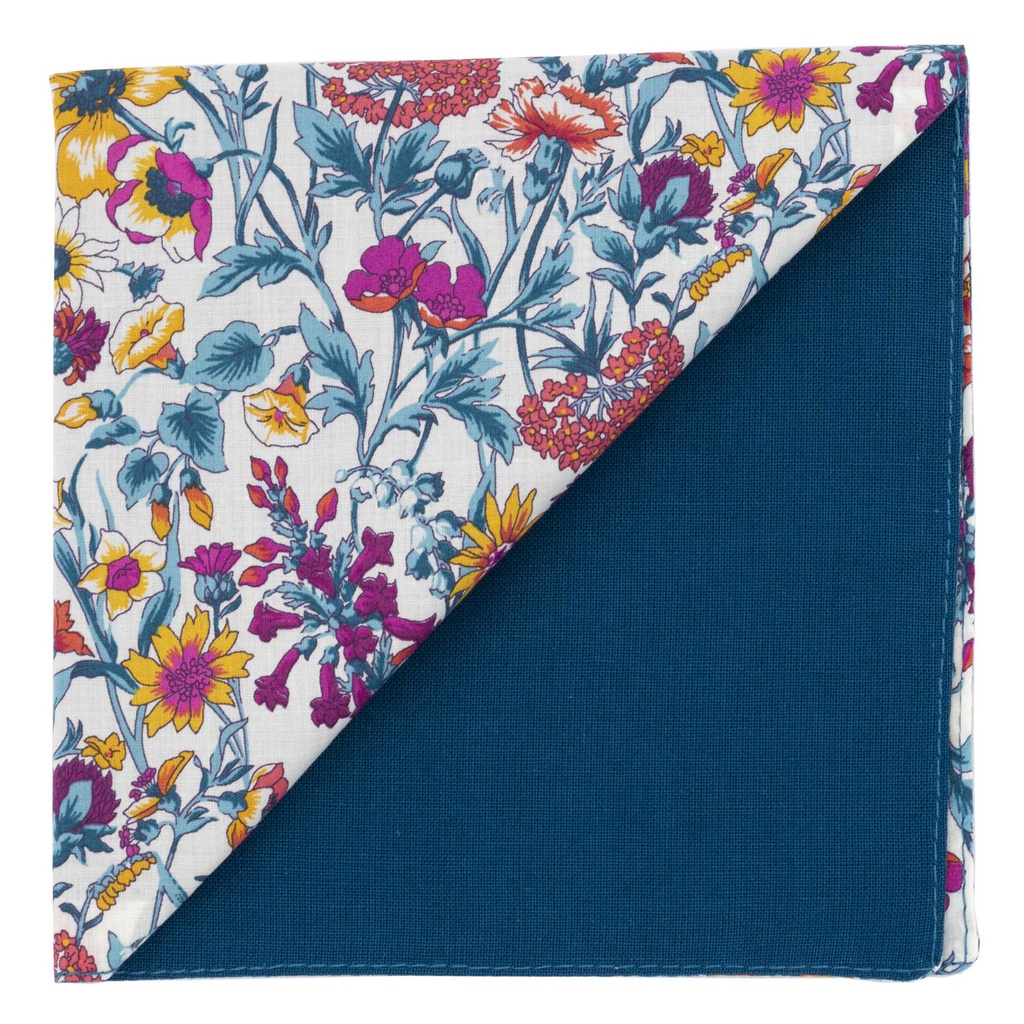 Pochette Liberty "Rachel" bleu canard