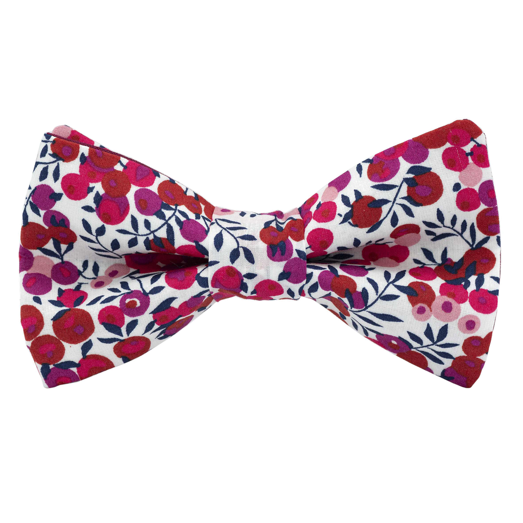 Noeud papillon Liberty "Wiltshire" cerise