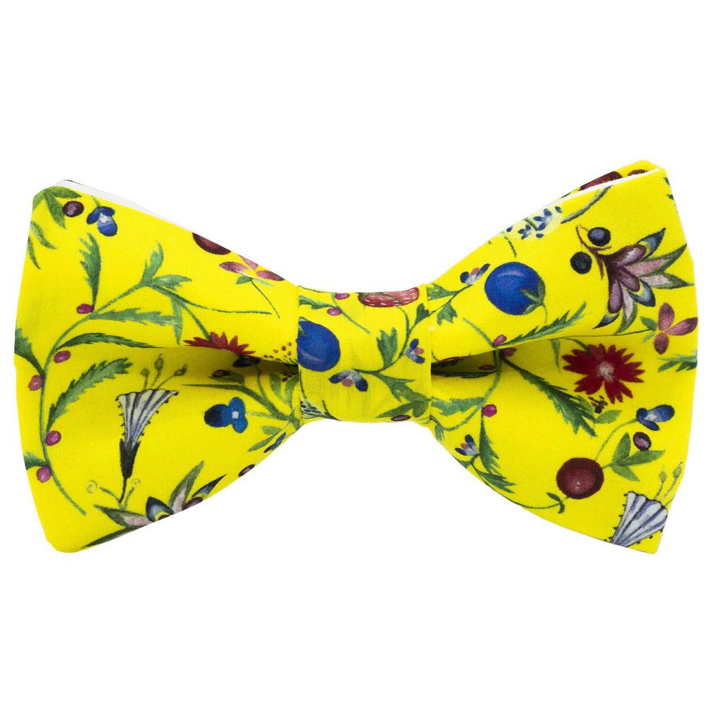 Noeud papillon Liberty "Temptation Meadow" jaune