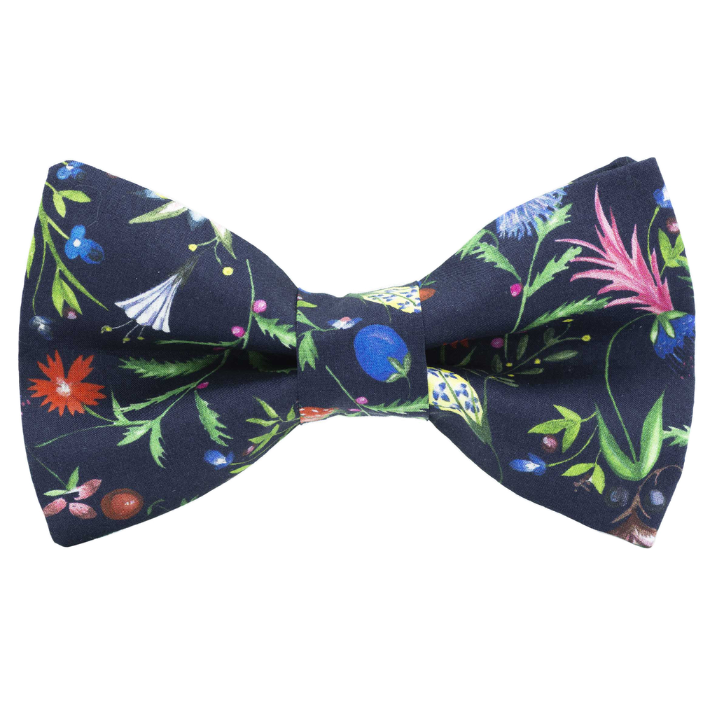 Noeud papillon Liberty "Temptation Meadow" bleu marine