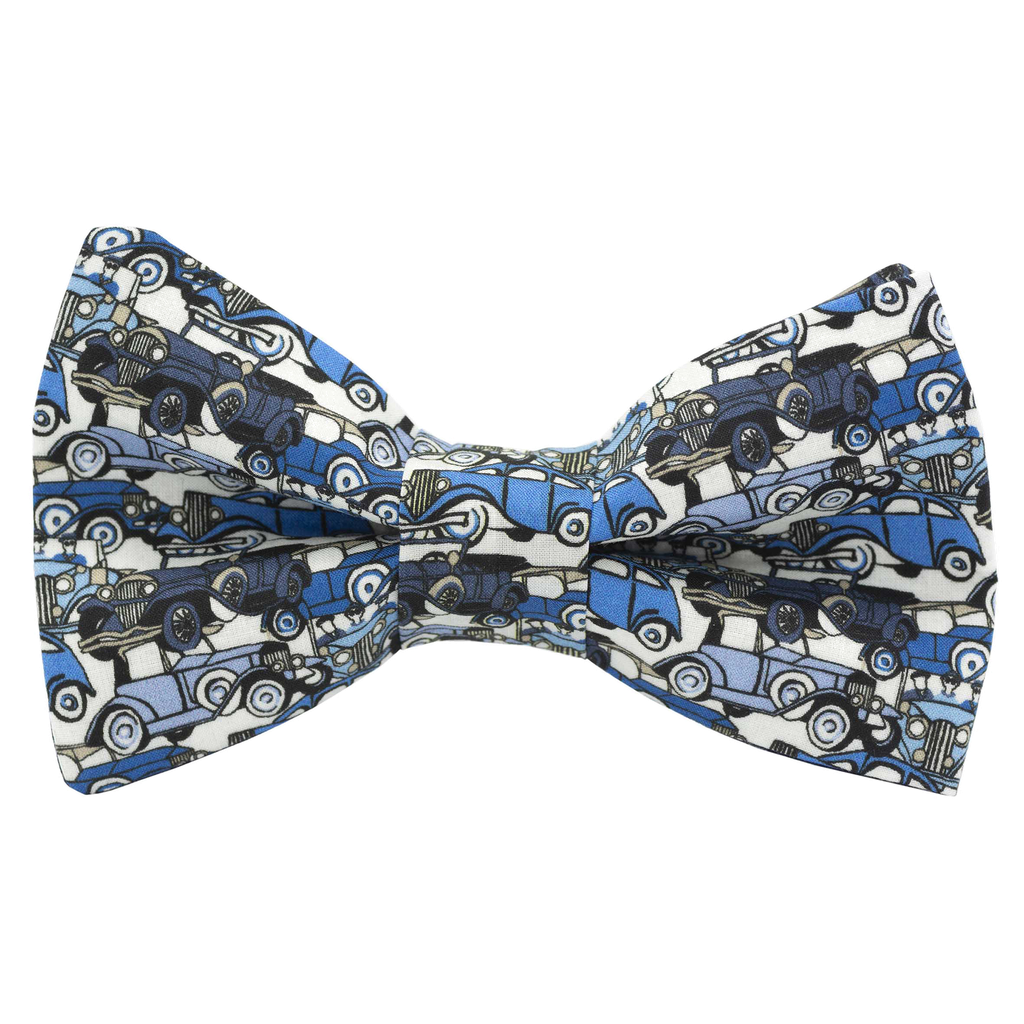 Noeud papillon Liberty "Roaring Wheels" bleu