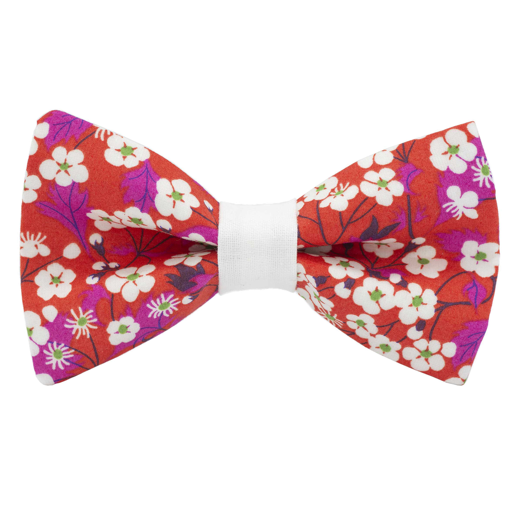 Noeud papillon Liberty "Mitsi" rouge
