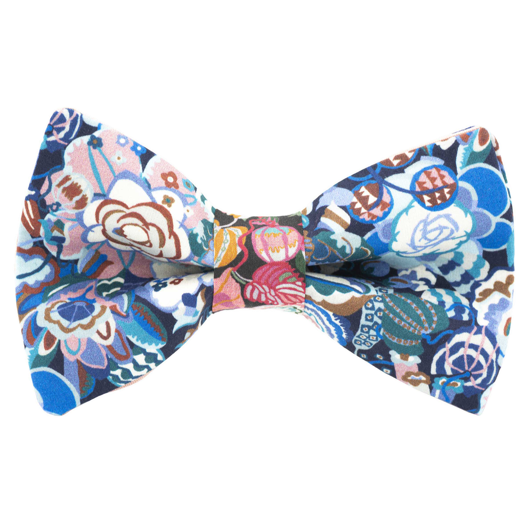 Noeud papillon Liberty "Gatsby Garden Small" bleu
