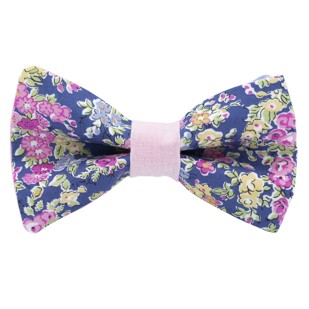 Noeud papillon Liberty "Tatum" bleu guède