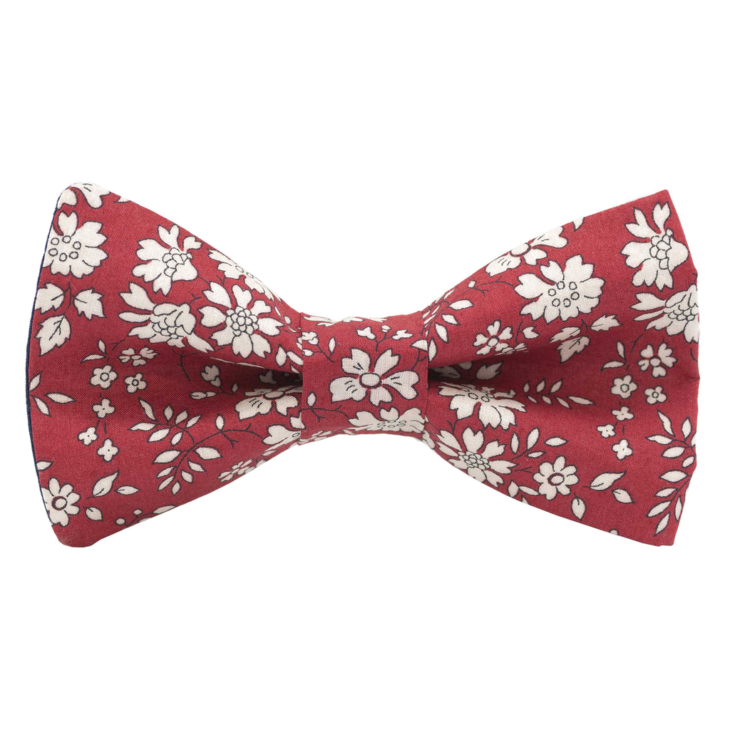 Noeud papillon Liberty "Capel" rouge rouille