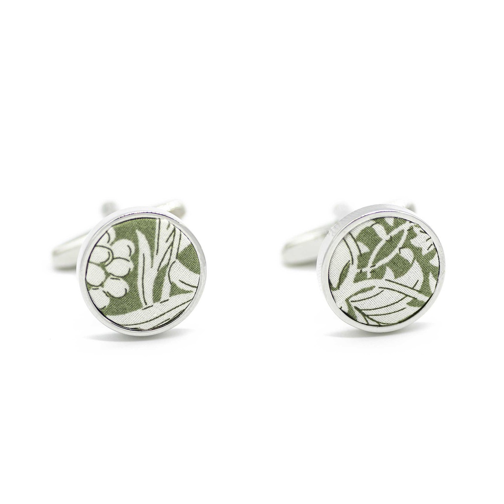 Boutons de manchettes Liberty "Mortimer" vert