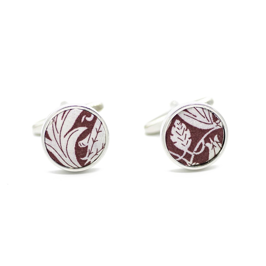 Boutons de manchettes Liberty "Mortimer" bordeaux