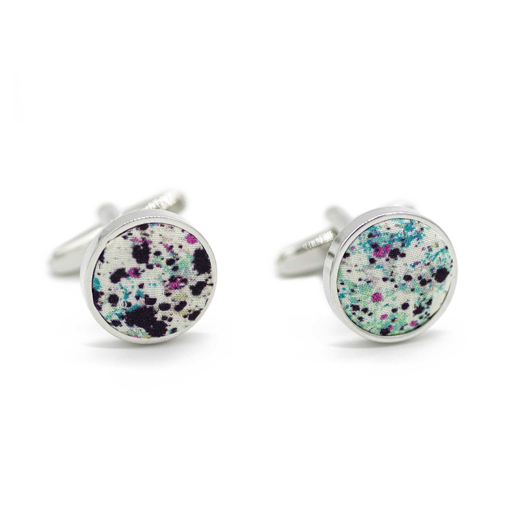 Boutons de manchettes Liberty "Melly" turquoise