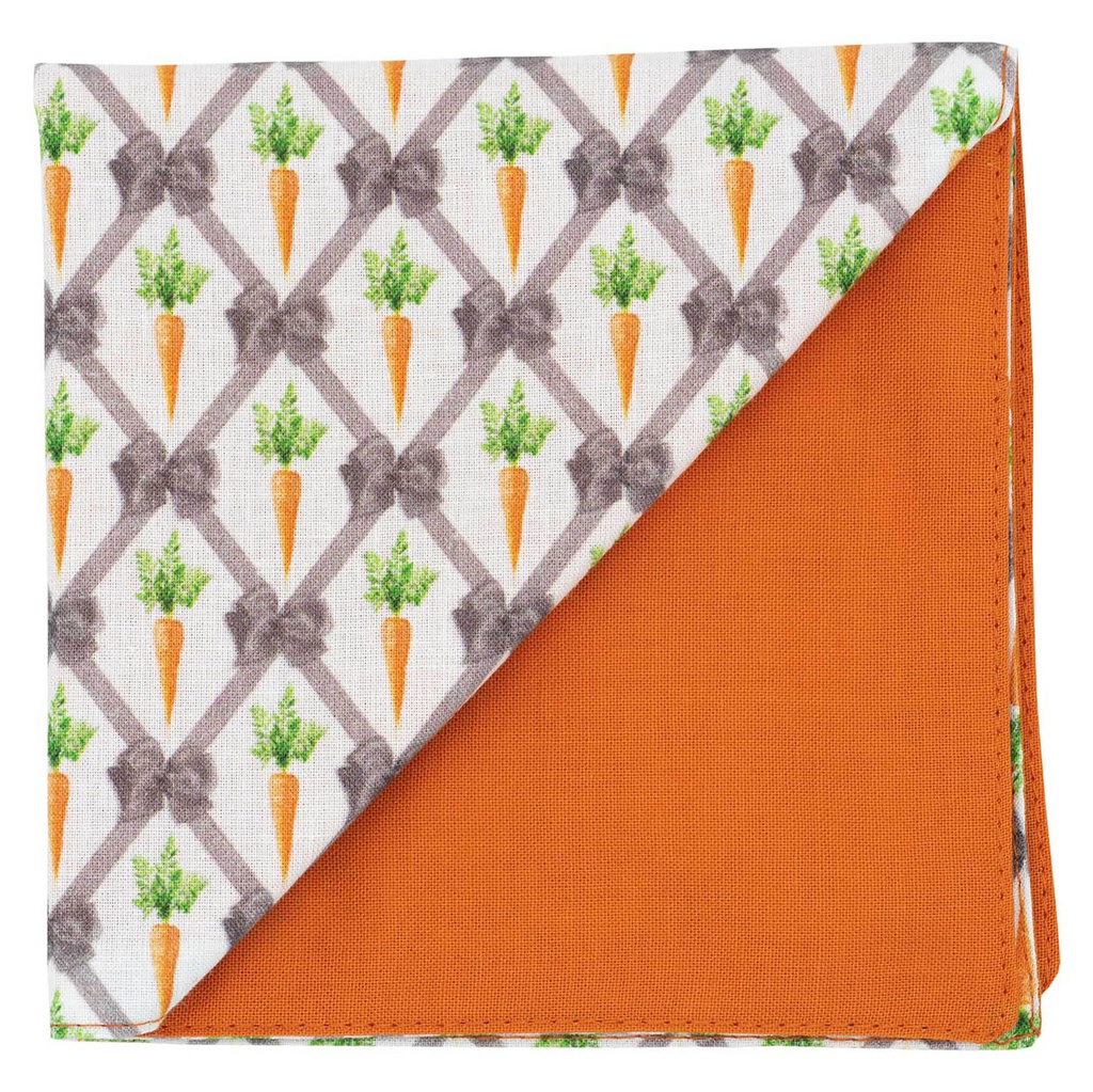 Pochette "Veggie" carottes oranges sur fond blanc