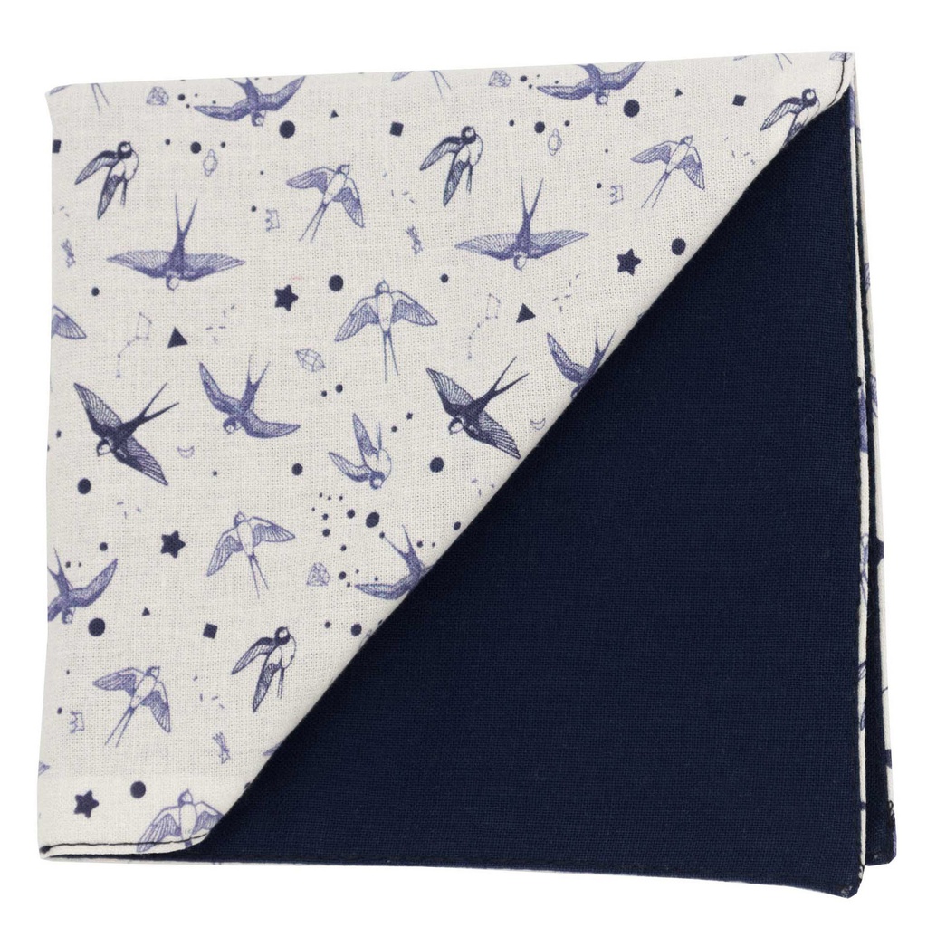 Pochette "Spring Is Coming" hirondelles bleues sur fond beige