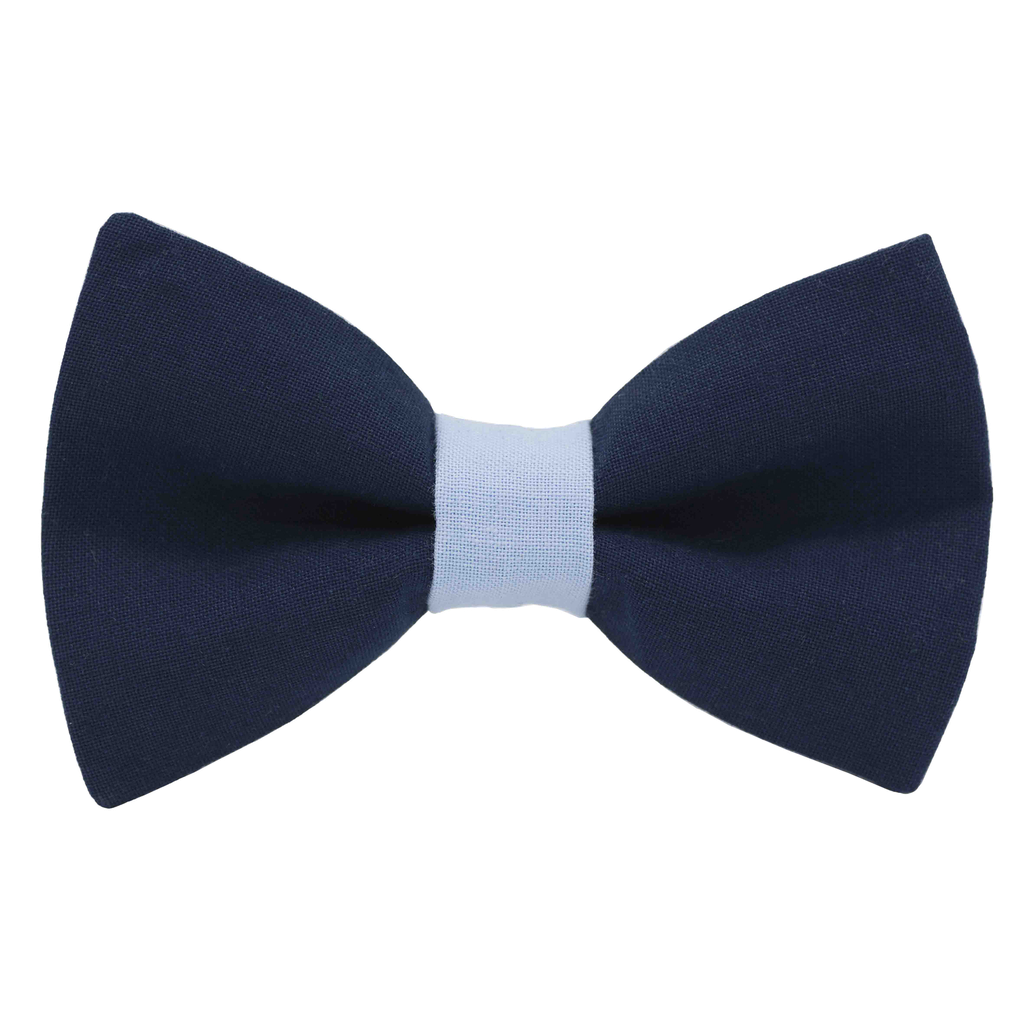 Noeud papillon uni bleu "Paris" bague bleu ciel