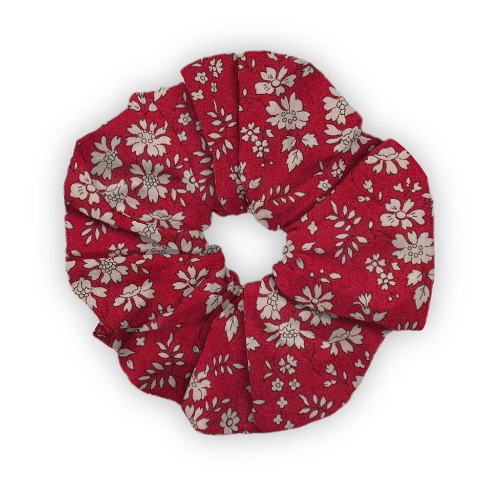 Chouchou Liberty "Capel" rouge rouille