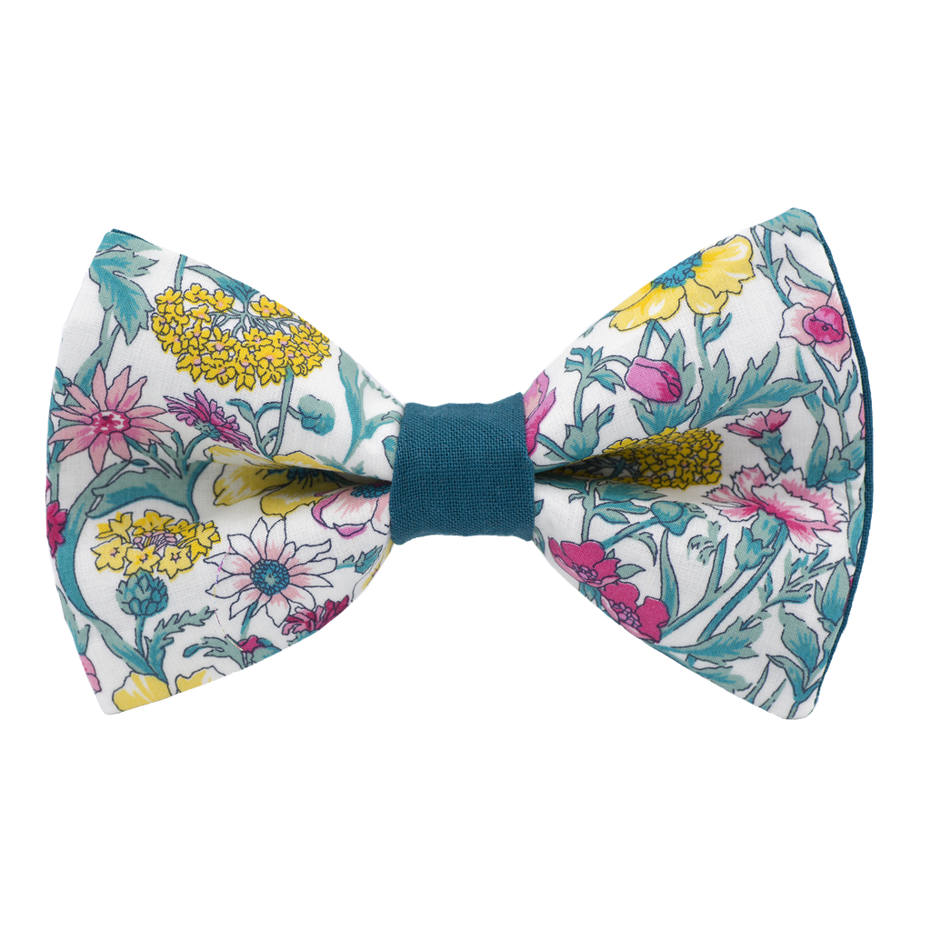 Noeud papillon Liberty "Rachel" vert canard