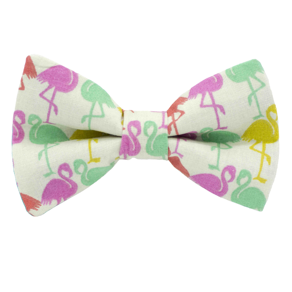 Noeud papillon "Flamingo-Pastel" flamants roses pastel