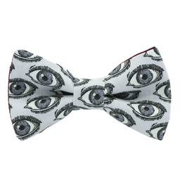 Noeud papillon "Big Brother" yeux gris sur fond gris