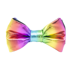 Noeud papillon "Rainbow Flash" reflets multicolores