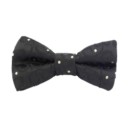 Noeud papillon "Persan" motifs noirs sur fond noir