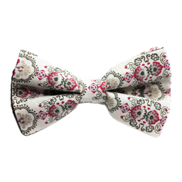 Noeud papillon "Vintage" motif vintage sur fond blanc cassé