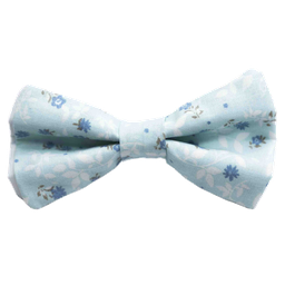 Noeud papillon "Harmonie" fleurs bleues sur fond bleu ciel