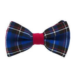 Noeud papillon Tartan bleu roi "Mary Poppins"